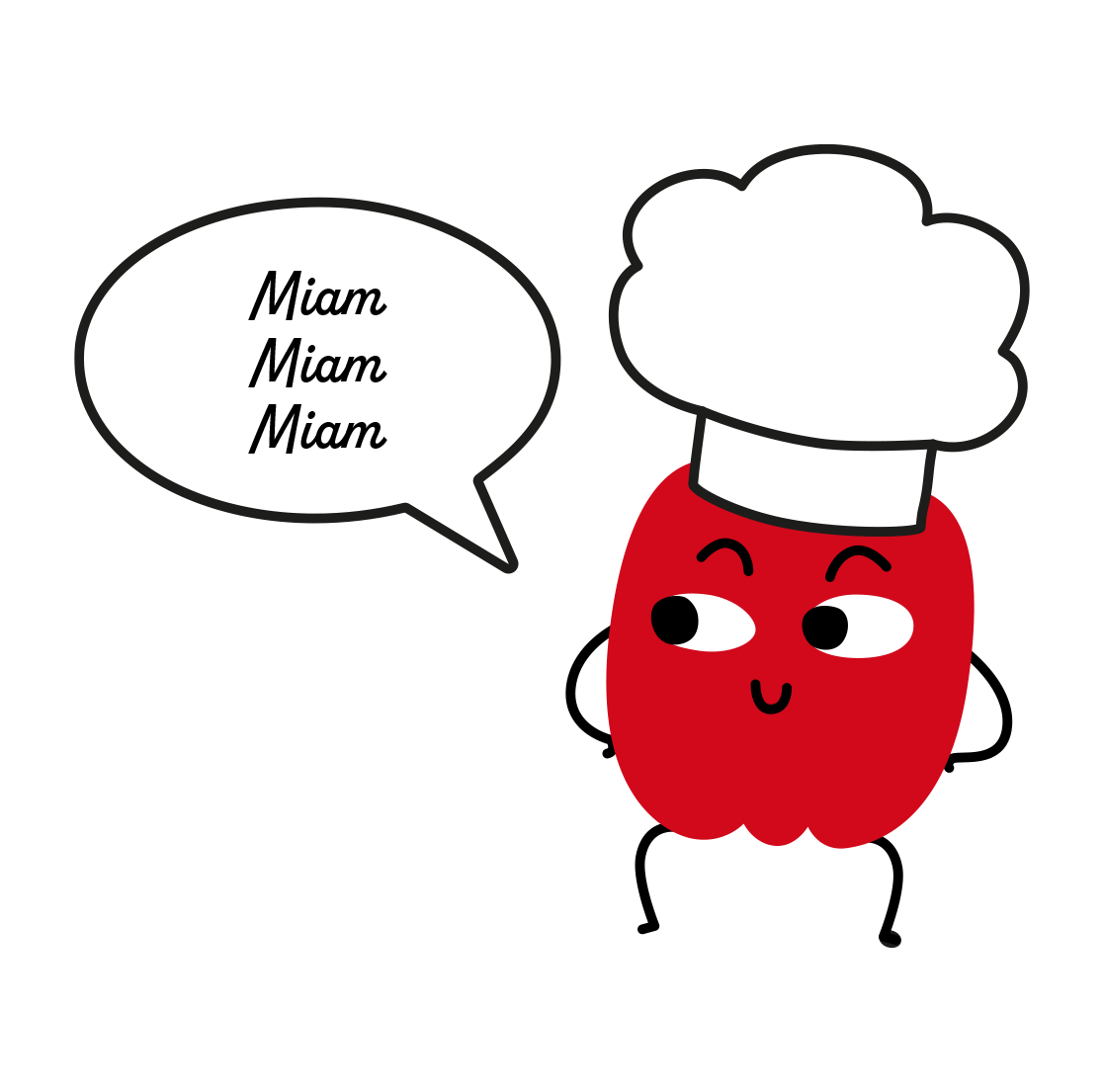 Illustration d'un personnage poivron