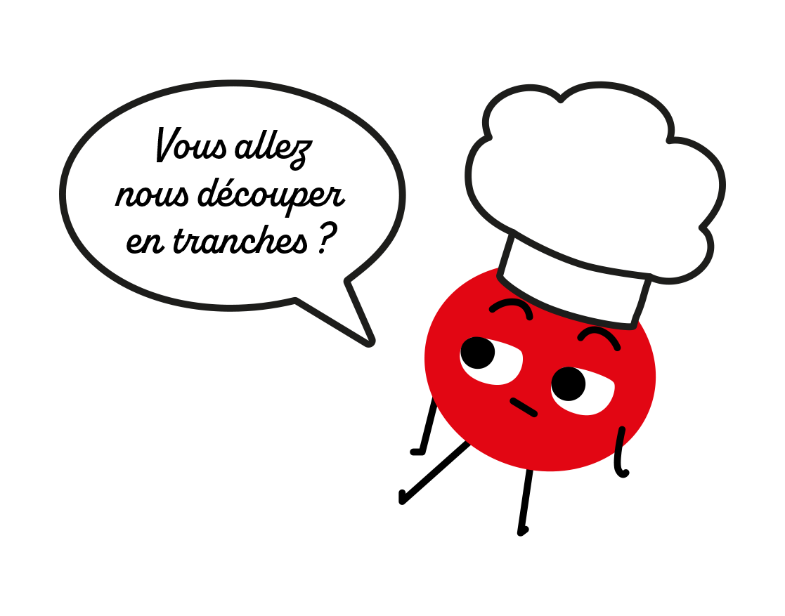 Illustration tomate qui porte une toque