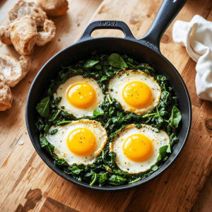 Oeufs aux épinards
